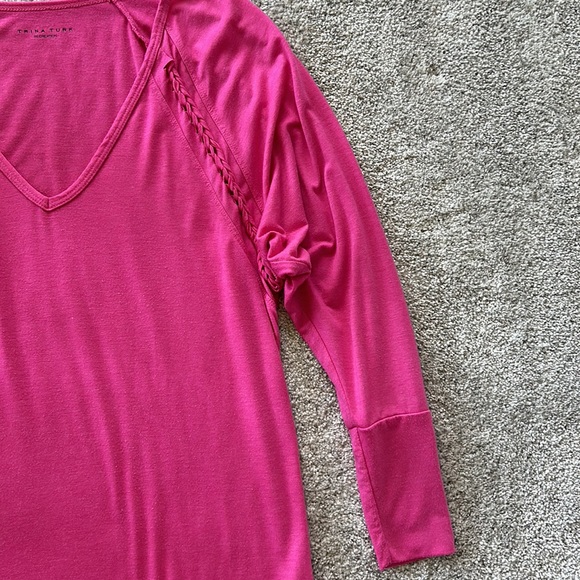 Trina Turk Pink Long Sleeve Tee - Picture 3 of 6